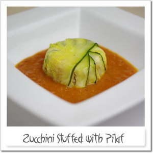 ズッキーニのスタッフド・ピラフ