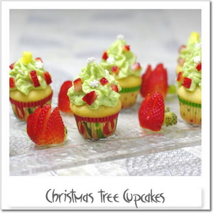 クリスマスツリー・カップケーキ