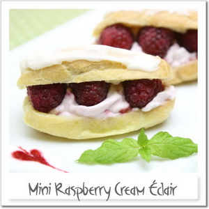 ラスベリークリームのミニ・エクレア