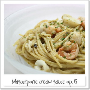 マスカルポーネソース変奏作品13番、～海苔の佃煮～