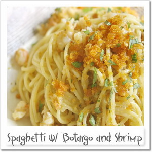 からすみと海老のスパゲティ