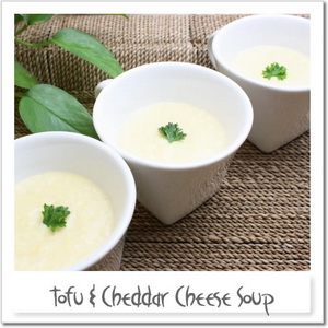 豆腐とチェダーチーズのスープ