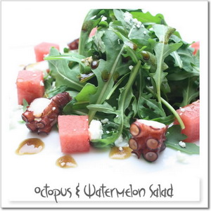 西瓜とタコのサラダ